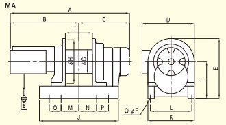 TKK MA型電動(dòng)卷?yè)P(yáng)機(jī)尺寸圖